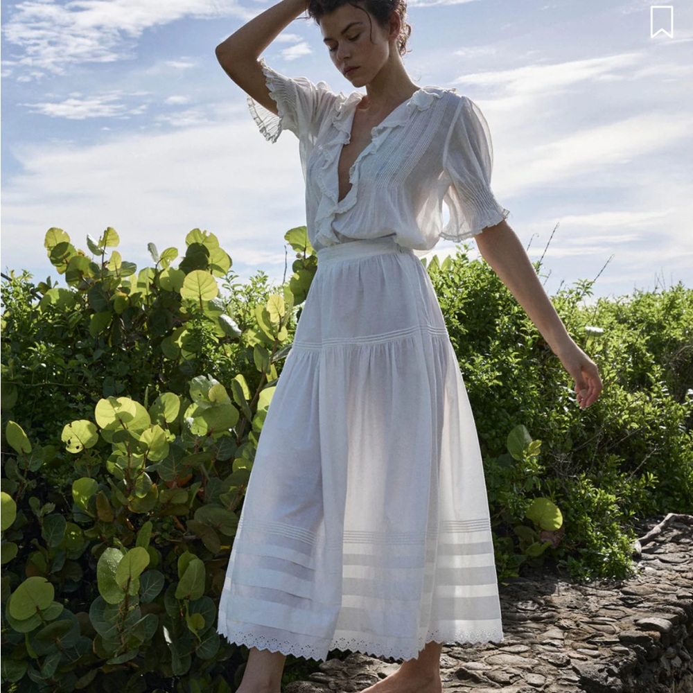 Doen White Maxi Skirt